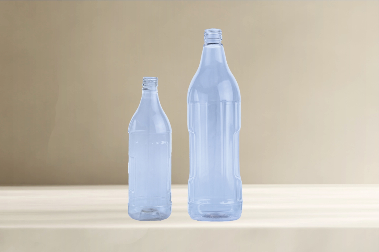 Crystal Edge Shape Pet Bottle (1000ml & 500ml)